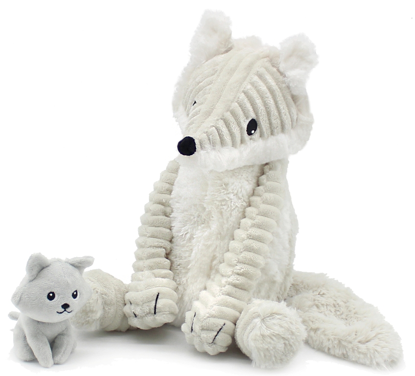 Peluche Renard Arctique Frimou Maman et Bebe Ptipotos